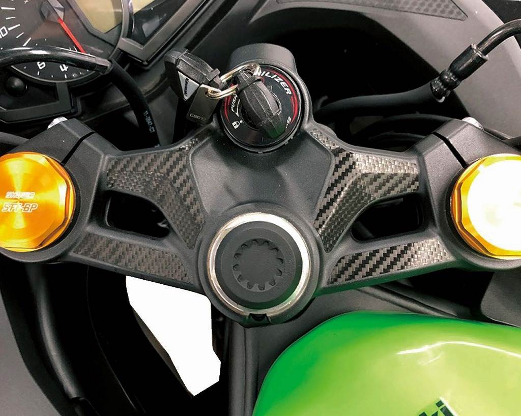 トップブリッジデカール カワサキ/タイプ1 ブラック/カーボン調 ニンジャZX-25R/-SE