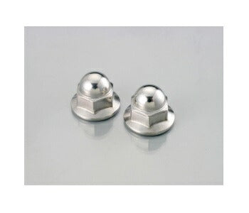 Flanged Cap Nut, Serrationless (Stainless Steel), for M6 x P1.0, 2 pieces