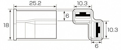 コネクターセット L型 2極 メス ウインカーリレー対応