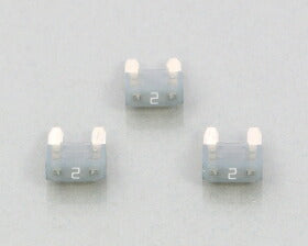 ミニ平型ヒューズ (BFMN) 灰 グレー 2A 3ヶ1セット 汎用