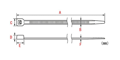 MSタイ 100X2.5/5PC