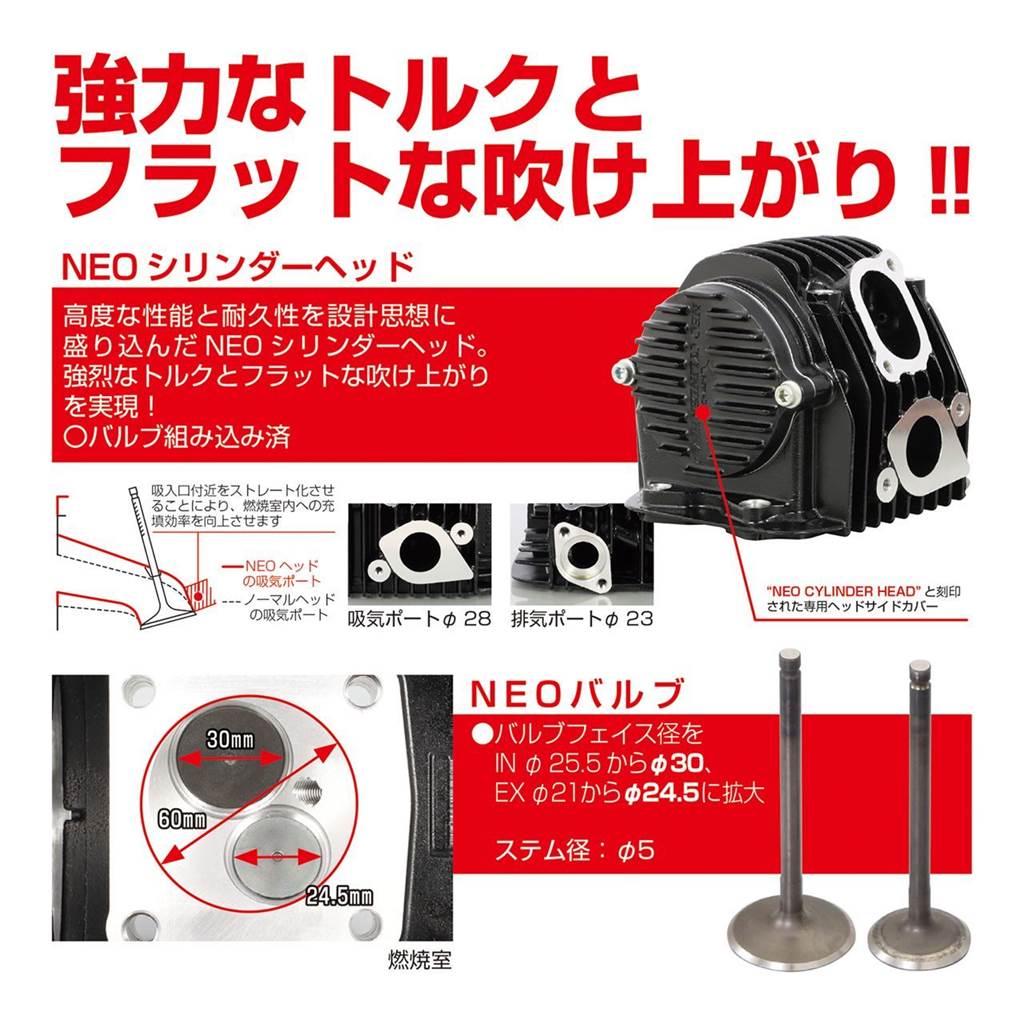 NEO ボアアップキット 164cc グロム モンキー125