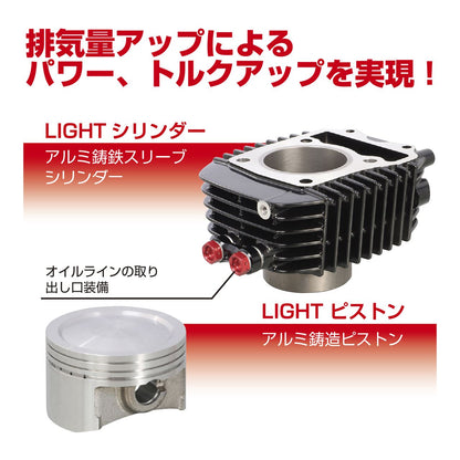 ライトボアアップキット 164cc グロム モンキー125 CT125ハンターカブ