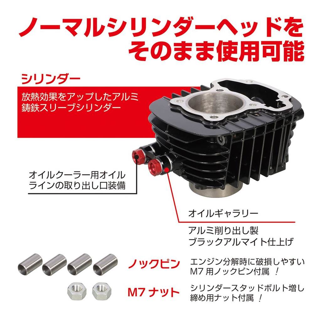 ライトボアアップキット 145cc/ハイカムシャフト付 グロム