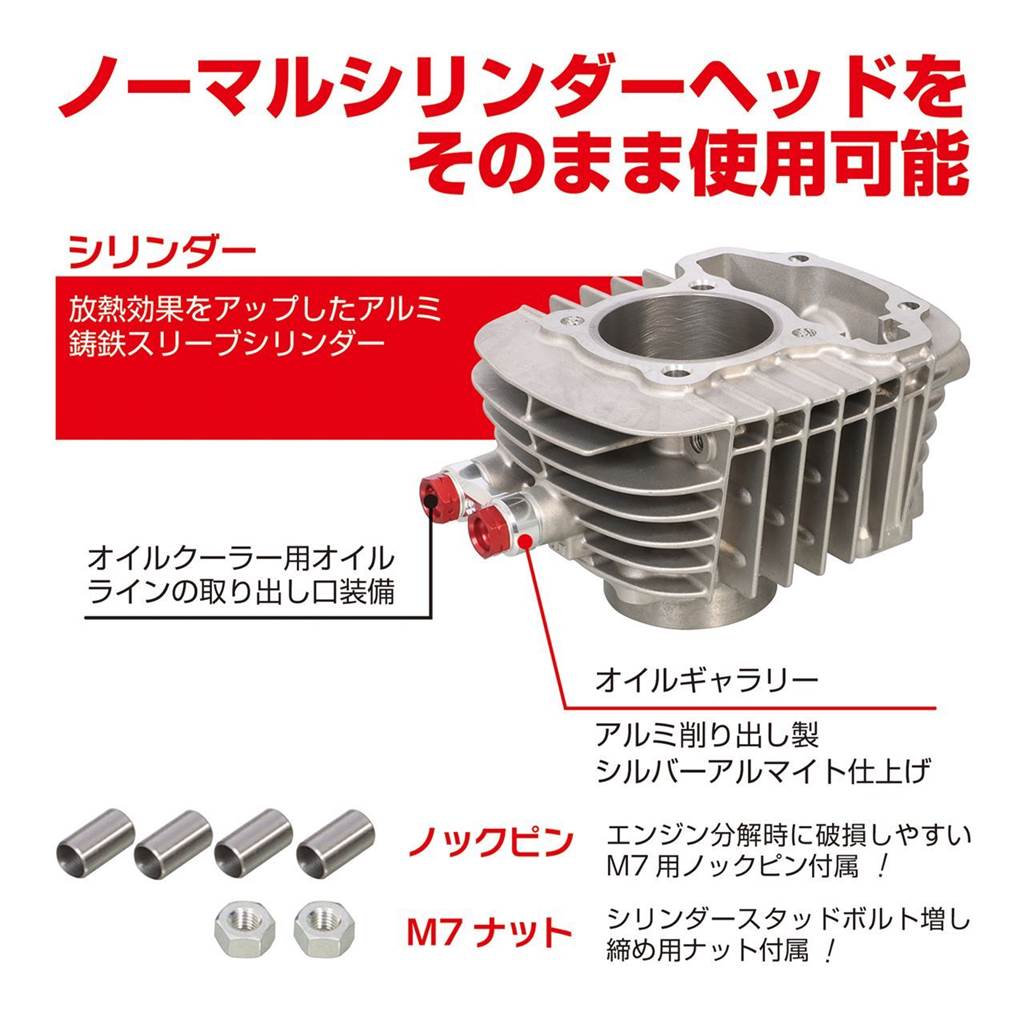 ライトボアアップキット 145cc/ハイカムシャフト付 グロム