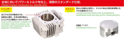 124cc STD-タイプ2 ボアアップキット モンキー ゴリラ モンキーバハ XR50R CRF50F
