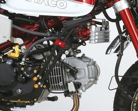 スーパーオイルクーラーキット レッド 3段コア オイルキャッチタンク付 モンキー125