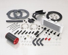 スーパーオイルクーラーキット レッド 5段コア オイルキャッチタンク付 モンキー125