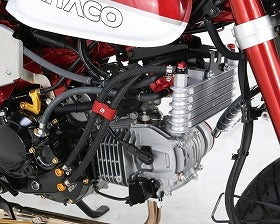 スーパーオイルクーラーキット レッド 5段コア オイルキャッチタンク付 モンキー125