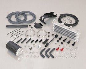 スーパーオイルクーラーキット シルバー 5段コア オイルキャッチタンク付 モンキー125