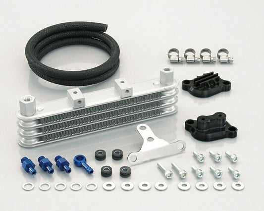 ニュースーパーオイルクーラーキット/3コア T-キャップ ブラック GROM グロム シリンダートリダシ A