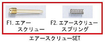 ケイヒン PWK28Mキャブレター用パーツ エアースクリューセット