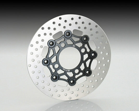 Floating Disc Black Rotor Black/Black 220mm GROM