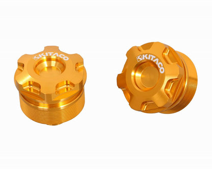 フロントフォークトップボルトセット ホンダ/タイプ1 ゴールド 2個入 モンキー125 ダックス125 グロム