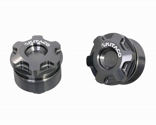 フロントフォークトップボルトセット ホンダ/タイプ1 ガンメタリック 2個入 モンキー125 ダックス125 グロム