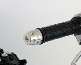 Handlebar end caps, polished finish, 1 set for left and right, Honda Super Cub C125