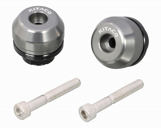 バーエンドキャップ ガンメタリック φ31×21mm 左右1セット クロスカブ110 ダックス125 スーパーカブC125