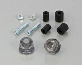 Clear Bar End Caps, Black, Left and Right Set, φ22.2 Handlebar, Universal