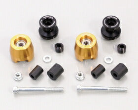 Spinner Bar End Caps, Left and Right Set, for φ22.2 Handlebars, Gold Anodized, Universal