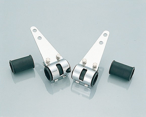 ヘッドライトステー ストレートタイプ クロームメッキ φ31～φ38 2セット入 汎用