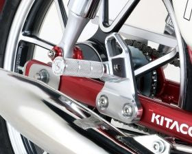 Pillion Footrest Silver φ22.2×75mm Super Cub C125 1 set (left and right)
