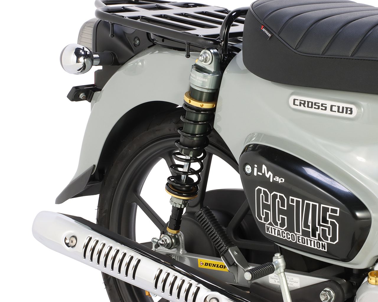 KITACO×GEARS Shock Absorber Rear Shock Gun Metallic/Black 1 Set Cross Cub 110 Light JA45 JA60 JA79