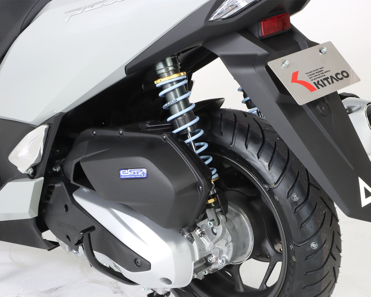 KITACO×GEARS Shock Absorbers Gun Metallic/Light Blue 2-piece Set PCX125 PCX160