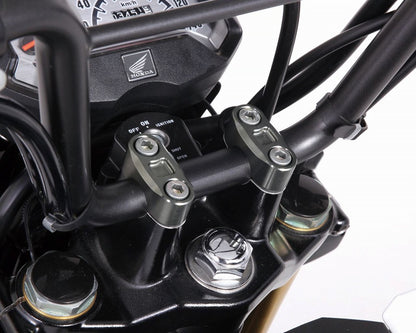 ハンドルアッパーホルダー ガンメタリック 2個入 汎用(φ22.2ハンドル用)
