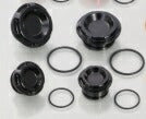 Frame Cap Set, Black Anodized, Honda CB250R