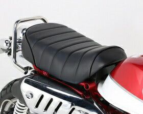 Tuck Roll Seat, Black/Black Piping for Monkey 125