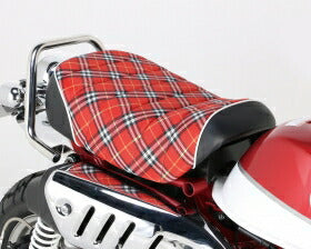 Tuck Roll Seat Plaid Pattern/White Piping for Monkey 125