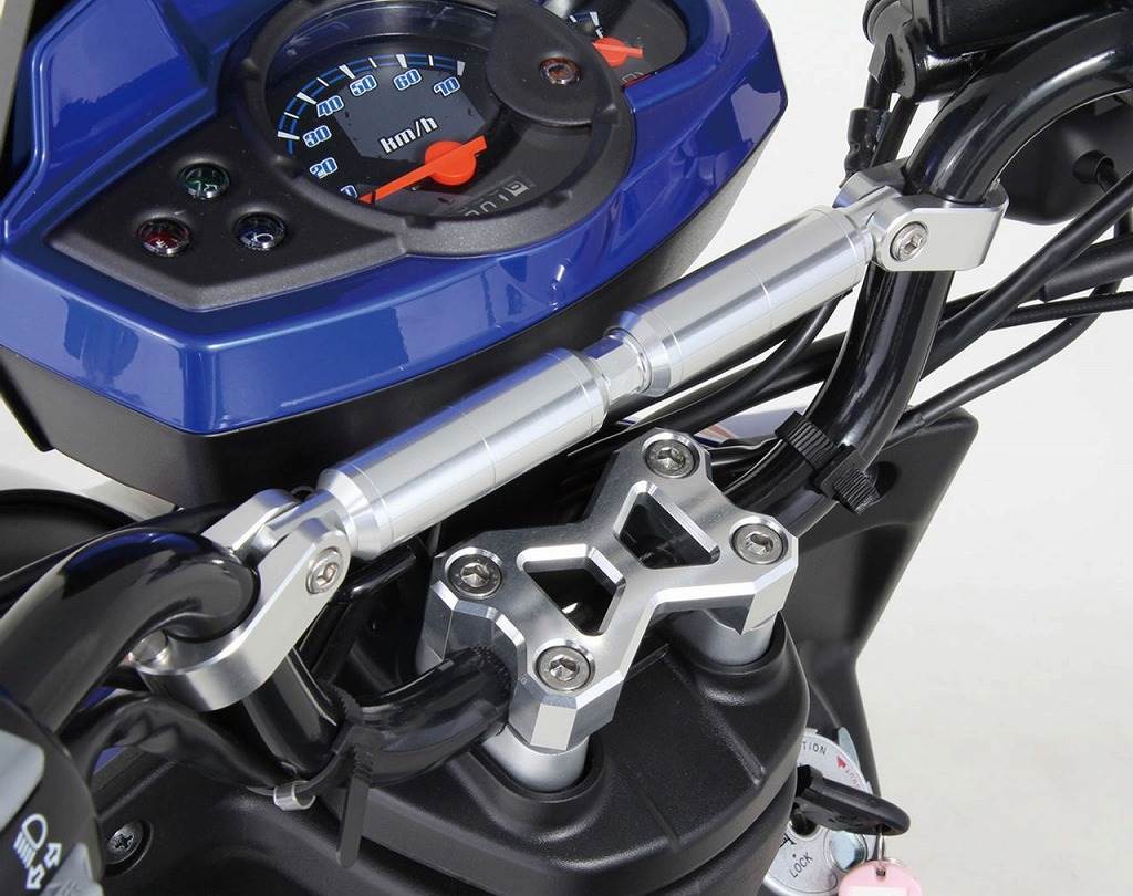 ハンドルブレース シルバー 汎用(φ22.2ハンドル用)