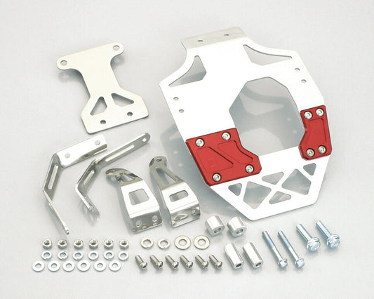 Skid Plate Silver/Red GROM