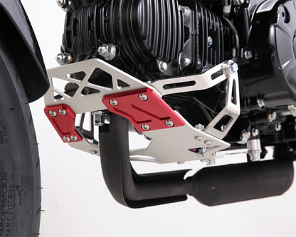 Skid Plate Silver/Red GROM