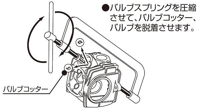 バルブスプリングコンプレッサー モンキー系 ドリーム50 4サイクルエンジンのバルブ脱着用