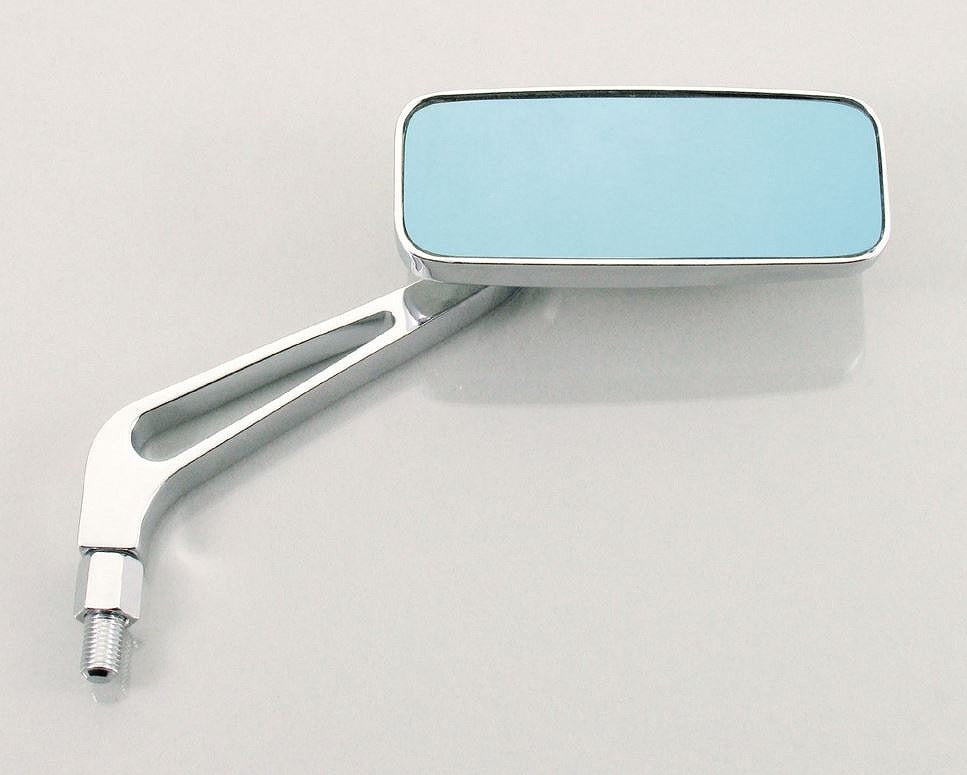 スクエアミラー スリムタイプ メッキ 115×45mm 1本 汎用