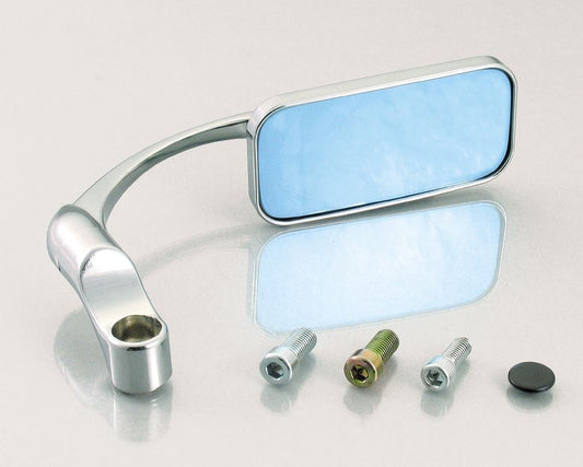 Square Mirror, European Type, Chrome, 115x55mm, 1pc, Universal
