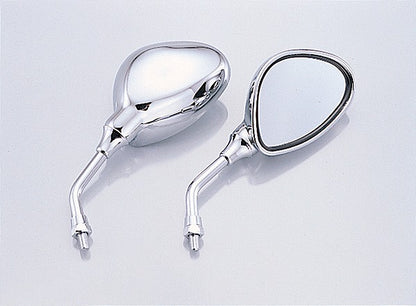 Smart Mini Mirror Right-hand Reverse Thread/8mm Plated, Set of 2 (Left & Right), Universal Fit