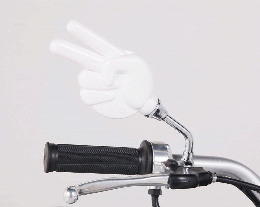 Janken Mirror (Scissors) Right Side White φ68 1pc Universal