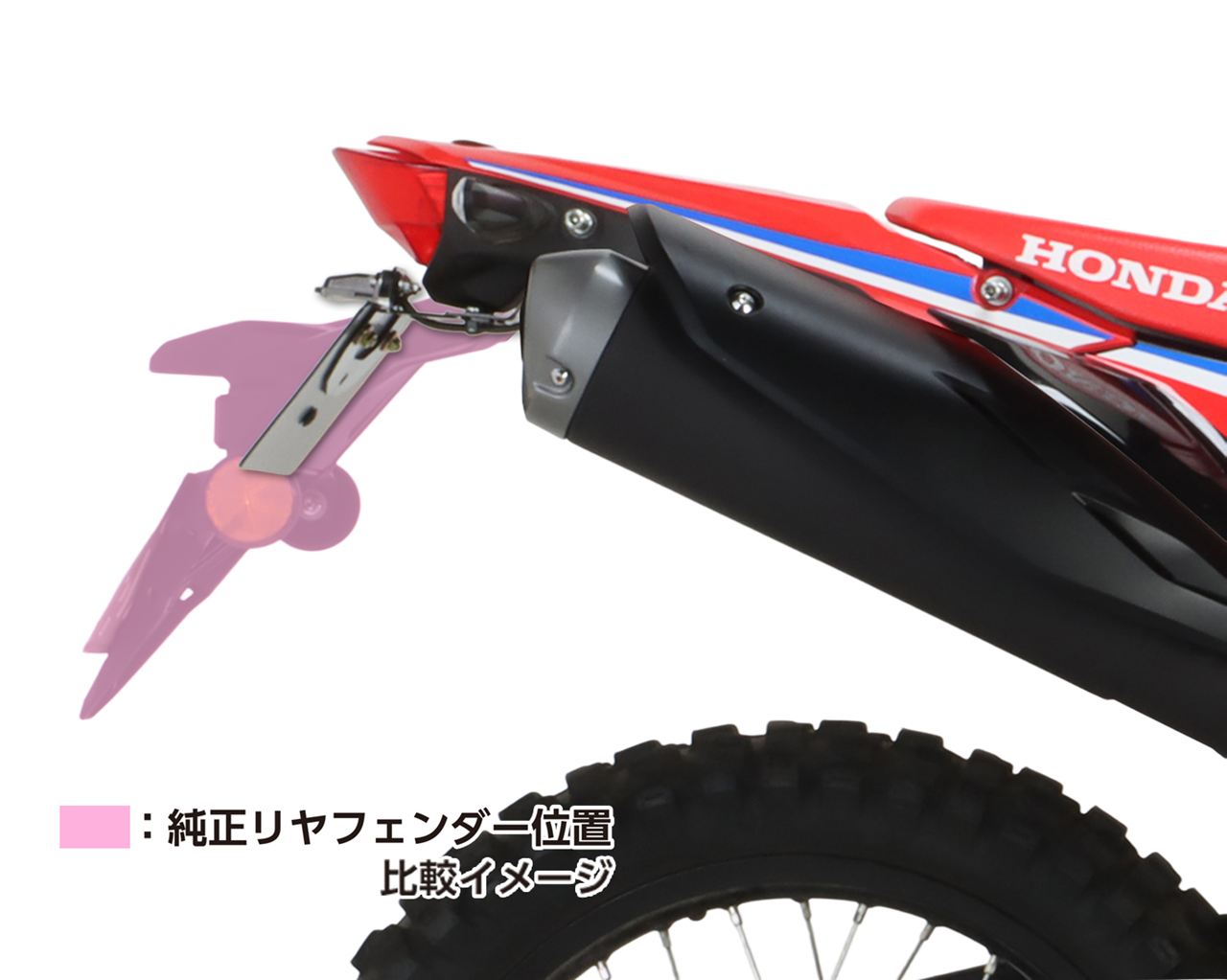 フェンダーレスキット(ナンバー取付ステー) ブラック CRF250L/ラリー