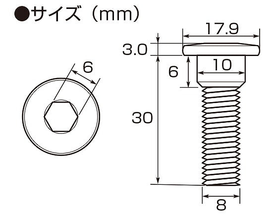 ローターボルト M8×30 カワサキタイプ 1本