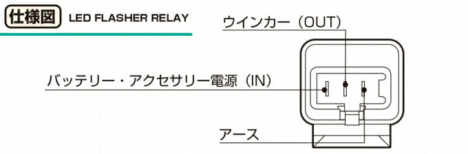 LEDウインカー対応フラッシャーリレー 角型・3Pタイプ 汎用