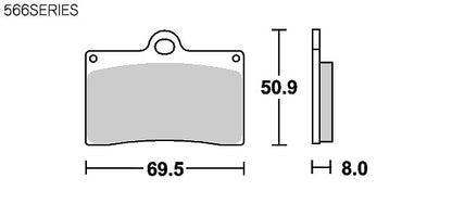 SBSブレーキパッド 566シリーズ RST(レーシングシンター フロント専用) RS250R RS250 M900モンスター