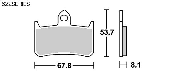 SBSブレーキパッド 622シリーズ RST(レーシングシンター フロント専用) NSR250R VFR400R