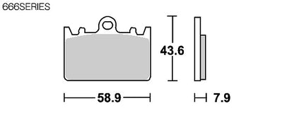 SBSブレーキパッド 666シリーズ RST(レーシングシンター フロント専用) RGVガンマ250SP ZXR400/R