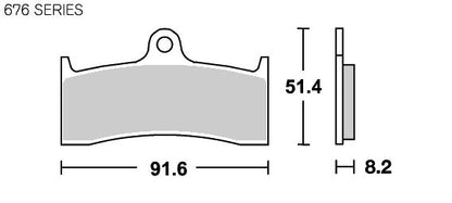 SBSブレーキパッド 676シリーズ RST フロント ZX-7RR('96-)