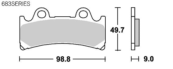 SBSブレーキパッド 683RST YZF750等