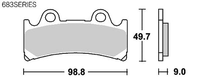 SBSブレーキパッド 683RST YZF750等