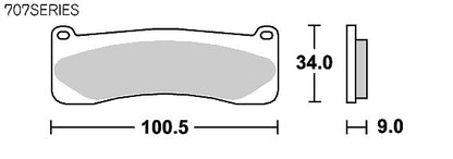 SBSブレーキパッド 707シリーズ RST(レーシングシンター フロント専用) APレーシングキャリパー 4466/4477