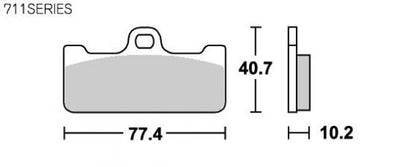 SBSブレーキパッド 711RST レーシングシンター フロント専用 ブレンボキャリパー